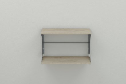 Настінна полиця Ferrum-decor Букін 330x700x240 метал Сірий ДСП Сонома 16 мм (FRD-102901) Настінна полиця Ferrum-decor Букін 330x700x240 метал Сірий ДСП Сонома 16 мм (FRD-102901)