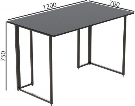 Комп'ютерний стіл Ferrum-decor Ханна 75x120x70 чорний ДСП Сосна Кембра 32мм (FRD-103520) Комп'ютерний стіл Ferrum-decor Ханна 75x120x70 чорний ДСП Сосна Кембра 32мм (FRD-103520)