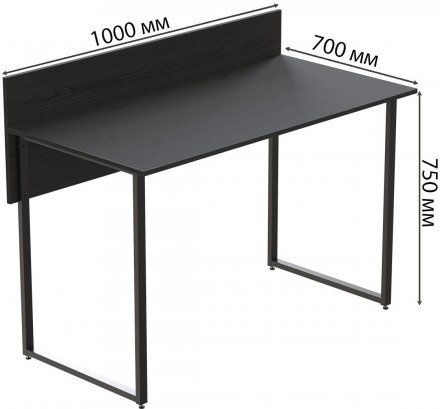 Комп'ютерний стіл Ferrum-decor Скай 75x100x70 чорний ДСП Сосна Кембра 16мм (FRD-103645)