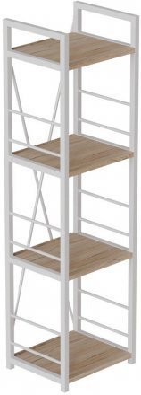 Етажерка 4/34 Ferrum-decor Серії Конект 120x34x28 білий ДСП Дуб Сан-Марино 16мм (FRD-104278) Етажерка 4/34 Ferrum-decor Серії Конект 120x34x28 білий ДСП Дуб Сан-Марино 16мм (FRD-104278)