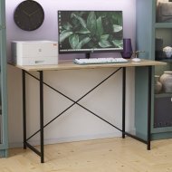 Стіл письмовий Line Лайт Ferrum-decor 750x1000x600 Чорний метал ДСП Дуб Сонома 16 мм (FRD-104846)