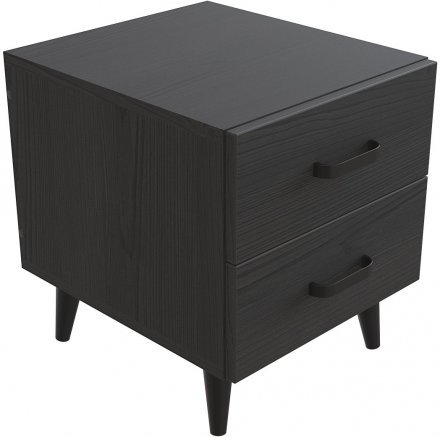Тумба Віва 2 на конусних ніжках Ferrum-decor 41x35x40 Чорний метал ДСП Сосна Кембра 16 мм (FRD-106810)