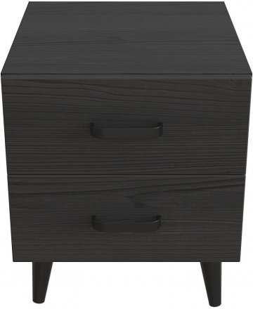 Тумба Віва 2 на конусних ніжках Ferrum-decor 41x35x40 Чорний метал ДСП Сосна Кембра 16 мм (FRD-106810)
