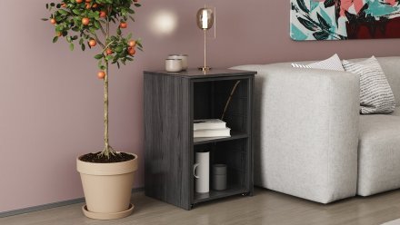 Стіл-тумба трансформер Смарт 2/2 Ferrum-decor 750x1450x600 Чорний метал ДСП Сосна Кембра 16 мм (FRD-105104)
