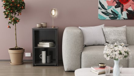 Стіл-тумба трансформер Смарт 2/2 Ferrum-decor 750x1450x600 Чорний метал ДСП Сосна Кембра 16 мм (FRD-105104)