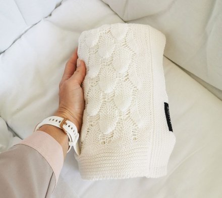 Плед плетений Boho 80x100 см White Coconut lullalove-7903 Плед плетений Boho 80x100 см White Coconut lullalove-7903