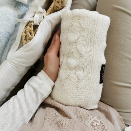 Плед плетений Boho 80x100 см White Coconut lullalove-7903 Плед плетений Boho 80x100 см White Coconut lullalove-7903