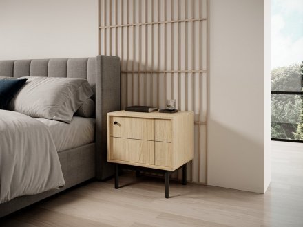 Тумба приліжкова Perfect Home Джапанді / Japandi S54 1-дверна Дуб лінеа (PFH-091461)