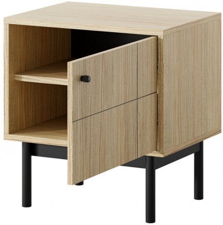 Тумба приліжкова Perfect Home Джапанді / Japandi S54 1-дверна Дуб лінеа (PFH-091461)