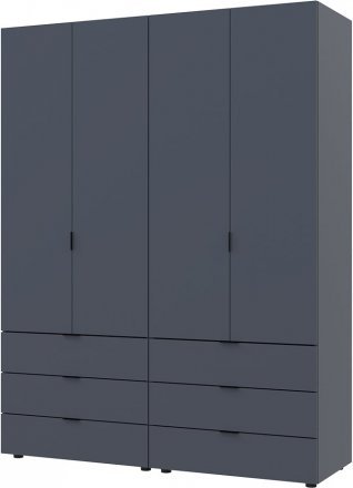 Комплект шаф для одягу Doros Гелар (2 шт.) 155х49,5х203,4 см Графіт (DRS-011117) Комплект шаф для одягу Doros Гелар (2 шт.) 155х49,5х203,4 см Графіт (DRS-011117)