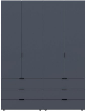 Комплект шаф для одягу Doros Гелар (2 шт.) 155х49,5х203,4 см Графіт (DRS-011117) Комплект шаф для одягу Doros Гелар (2 шт.) 155х49,5х203,4 см Графіт (DRS-011117)