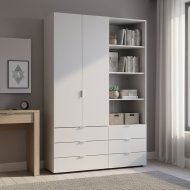 Шафа для одягу Doros Гелар Білий 2ДСП з пеналом 137.5х49.5х203.4 (DRS-011911) Шафа для одягу Doros Гелар Білий 2ДСП з пеналом 137.5х49.5х203.4 (DRS-011911)