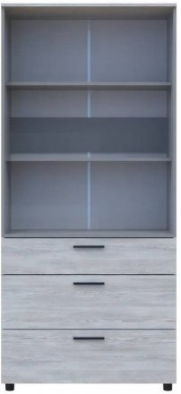 Шафа для одягу Doros Торн Сосна Натті/Сірий 2 ДСП/3Ш (полиці) 90х51.6х200 (DRS-012004) Шафа для одягу Doros Торн Сосна Натті/Сірий 2 ДСП/3Ш (полиці) 90х51.6х200 (DRS-012004)