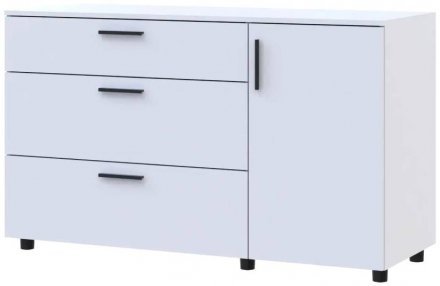 Комод Doros Торн Білий 3Ш/1Д 135х51.6х80 (DRS-012104) Комод Doros Торн Білий 3Ш/1Д 135х51.6х80 (DRS-012104)