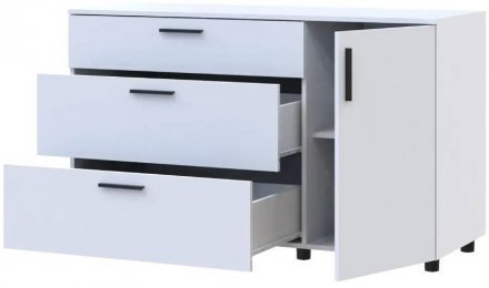 Комод Doros Торн Білий 3Ш/1Д 135х51.6х80 (DRS-012104) Комод Doros Торн Білий 3Ш/1Д 135х51.6х80 (DRS-012104)