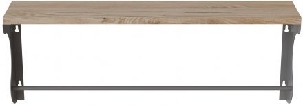 Полиця настінна Ferrum-decor Юзібі 270x500x150 метал Сірий ДСП Дуб Сан-Марино 16 мм (FRD-102668)