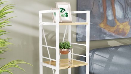 Етажерка 4/34 Ferrum-decor Серії Конект 120x34x28 білий ДСП Дуб Артизан 16мм (FRD-104279) Етажерка 4/34 Ferrum-decor Серії Конект 120x34x28 білий ДСП Дуб Артизан 16мм (FRD-104279)