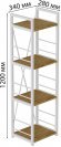 Етажерка 4/34 Ferrum-decor Серії Конект 120x34x28 білий ДСП Дуб Артизан 16мм (FRD-104279) Етажерка 4/34 Ferrum-decor Серії Конект 120x34x28 білий ДСП Дуб Артизан 16мм (FRD-104279)