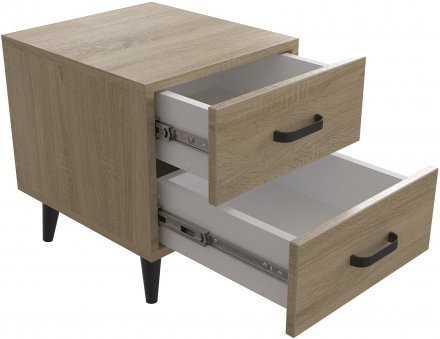 Тумба Віва 2 на конусних ніжках Ferrum-decor 41x35x40 Чорний метал ДСП Дуб Сонома 16 мм (FRD-106812) Тумба Віва 2 на конусних ніжках Ferrum-decor 41x35x40 Чорний метал ДСП Дуб Сонома 16 мм (FRD-106812)