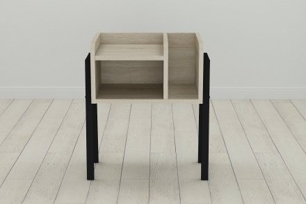 Тумба модульна Ferrum-decor Амелі 540x450x320 метал Чорний ДСП Сонома 16 мм (FRD-103007)