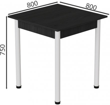 Стіл кухонний Ferrum-decor Агата 75x80x80 Білий ДСП Сосна Кембра 16мм (FRD-105676)