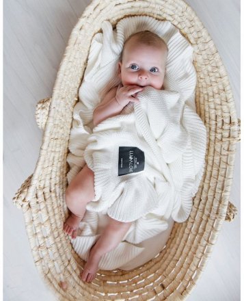 Плед Classic з рюшами 90x100 см White Coconut lullalove-1502