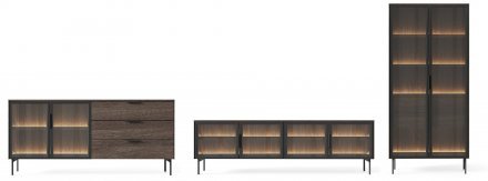 Вітрина висока з підсвіткою Perfect Home Лумі / Lumi 2D2S/91 2-дверна з 2 шухлядами Дуб дунін (PFH-091381) Вітрина висока з підсвіткою Perfect Home Лумі / Lumi 2D2S/91 2-дверна з 2 шухлядами Дуб дунін (PFH-091381)