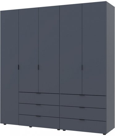 Комплект шаф для одягу Doros Гелар (2 шт.) 193,7х49,5х203,4 см Графіт (DRS-011118)
