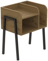 Тумба модульна Ferrum-decor Амелі 540x450x320 метал Чорний ДСП Дуб Дуб Артизан 16 мм (FRD-103009)