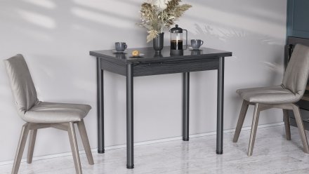 Обідній стіл-формер розкладний Берта Ferrum-decor 750x1400x900 Чорний метал ДСП Сосна Кембра 16 мм (FRD-105180)