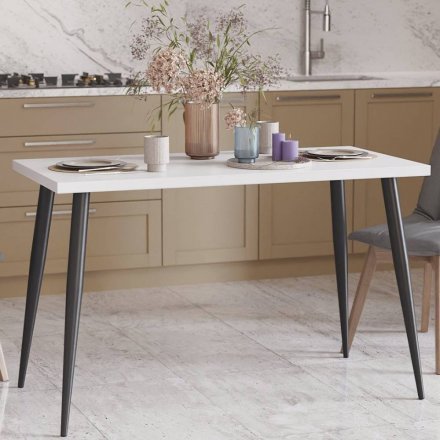 Кухонний стіл Марсель 30 Ferrum-decor 75x120x70 Чорний метал ДСП Білий 32 мм (FRD-106693) Кухонний стіл Марсель 30 Ferrum-decor 75x120x70 Чорний метал ДСП Білий 32 мм (FRD-106693)