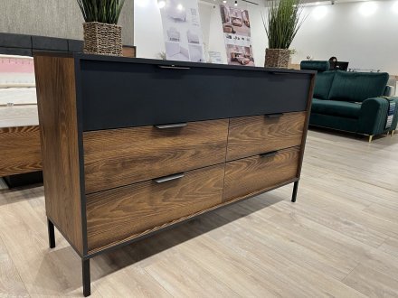 Комод Perfect Home Мілтон / Milton з 6 шухлядами 6S/138 Каштан/антрацит (PFH-091081)