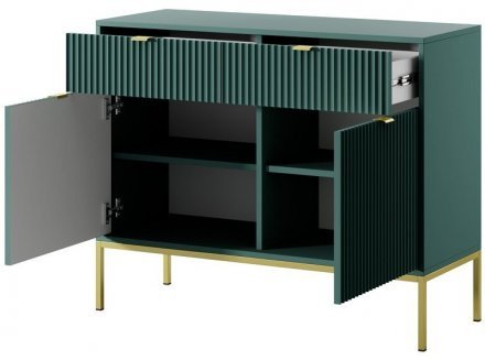 Комод Perfect Home Нова / Nova 2-дверний з 2 шухлядами і золотими ніжками KSZ104 Лабрадор (PFH-091497)