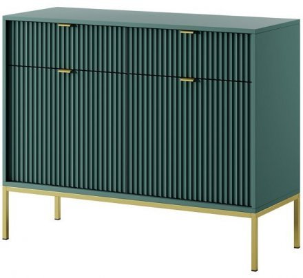 Комод Perfect Home Нова / Nova 2-дверний з 2 шухлядами і золотими ніжками KSZ104 Лабрадор (PFH-091497)