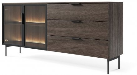 Комод з підсвіткою Perfect Home Лумі / Lumi 2D3S/181 2-дверний з 3 шухлядами Дуб дунін (PFH-091385)