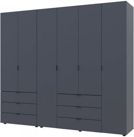 Комплект шаф для одягу Doros Гелар (2 шт.) 232,5х49,5х203,4 см Графіт (DRS-011119)
