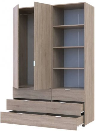 Шафа для одягу Doros Гелар Дуб сонома 2ДСП з пеналом 137.5х49.5х203.4 (DRS-011913)