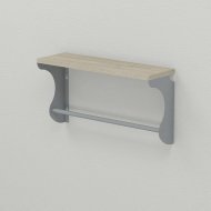 Полиця настінна Ferrum-decor Юзібі 270x500x150 метал Сірий ДСП Сонома 16 мм (FRD-102670)