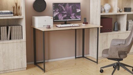 Комп'ютерний стіл Ferrum-decor Ханна 75x140x70 чорний ДСП Дуб Сан-Марино 16мм (FRD-103524)