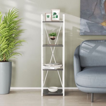 Етажерка 4/34 Ferrum-decor Серії Конект 120x34x28 білий ДСП Сосна Кембра 16мм (FRD-104282) Етажерка 4/34 Ferrum-decor Серії Конект 120x34x28 білий ДСП Сосна Кембра 16мм (FRD-104282)