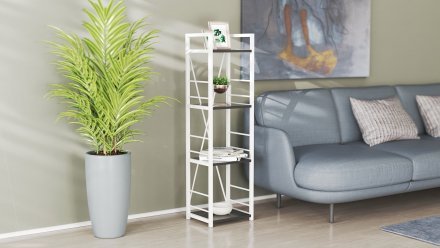 Етажерка 4/34 Ferrum-decor Серії Конект 120x34x28 білий ДСП Сосна Кембра 16мм (FRD-104282) Етажерка 4/34 Ferrum-decor Серії Конект 120x34x28 білий ДСП Сосна Кембра 16мм (FRD-104282)