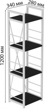 Етажерка 4/34 Ferrum-decor Серії Конект 120x34x28 білий ДСП Сосна Кембра 16мм (FRD-104282) Етажерка 4/34 Ferrum-decor Серії Конект 120x34x28 білий ДСП Сосна Кембра 16мм (FRD-104282)