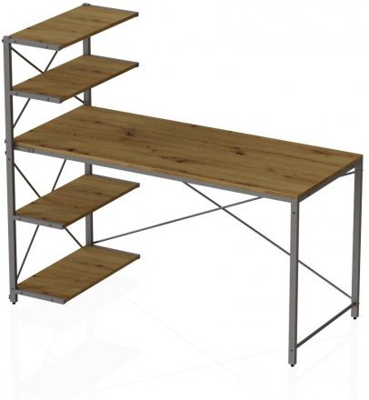 Комп'ютерний стіл Ferrum-decor Джек 75x140x70 Сірий ДСП Артизан (FRD-105411)