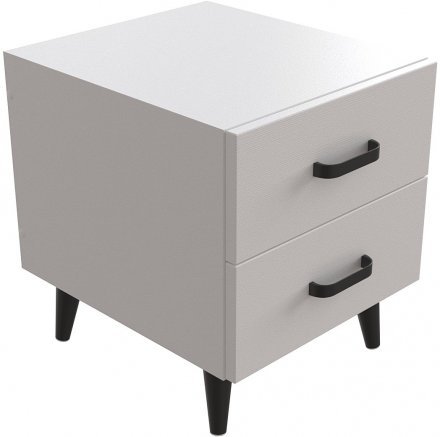 Тумба Віва 2 на конусних ніжках Ferrum-decor 41x35x40 Чорний метал ДСП Білий 16 мм (FRD-106815) Тумба Віва 2 на конусних ніжках Ferrum-decor 41x35x40 Чорний метал ДСП Білий 16 мм (FRD-106815)