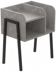 Тумба модульна Ferrum-decor Амелі 540x450x320 метал Чорний ДСП Бетон 16 мм (FRD-103010)