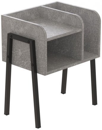 Тумба модульна Ferrum-decor Амелі 540x450x320 метал Чорний ДСП Бетон 16 мм (FRD-103010)