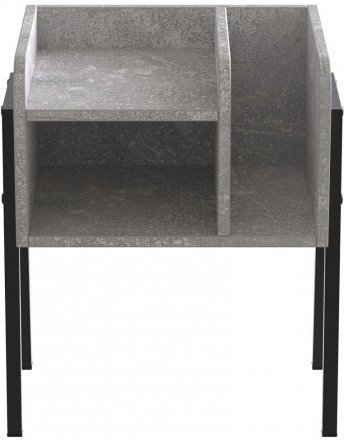 Тумба модульна Ferrum-decor Амелі 540x450x320 метал Чорний ДСП Бетон 16 мм (FRD-103010)