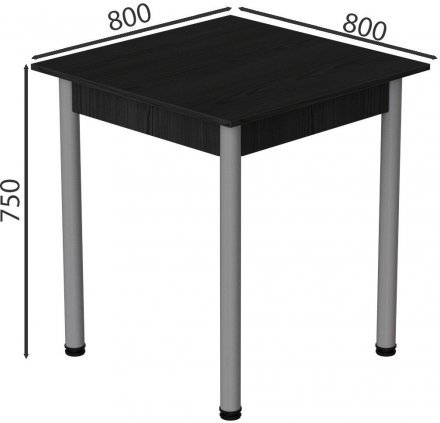Стіл кухонний Ferrum-decor Агата 75x80x80 Сірий ДСП Сосна Кембра 16мм (FRD-105678)