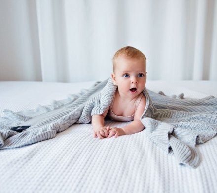 Плед Classic з рюшами 90x100 см Glamorous Grey lullalove-1472