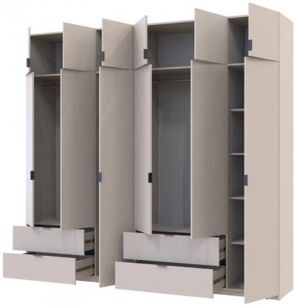 Шафа для одягу Doros Лукас Кашемір 3+3 ДСП 255х50х240 DRS-011714 (42005112)